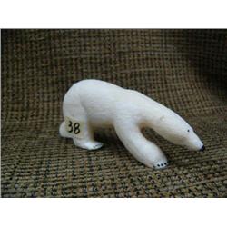 Very highly carved polar bear 5" long by KIY (33)