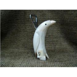 Whale tooth bottle opener shaped like bird 5" long (33)