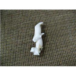 2 ivory whales 4" long (33)