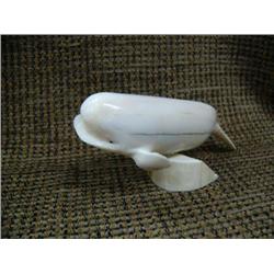 Ivory whale on ivory base 4.5" long (33)