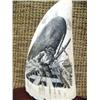 Image 2 : Intricately carved whale's tooth of whaling scene 5" tall (33)