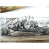 Image 4 : Huge walrus tusk 32" long by Rashidi with  whaling scene entitled "Whaler Navarch among ice" (33)