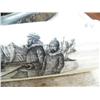 Image 8 : Huge walrus tusk 32" long by Rashidi with  whaling scene entitled "Whaler Navarch among ice" (33)