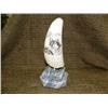 Image 1 : Whales tooth 7" high of 2 wolves unreadable signature (33)