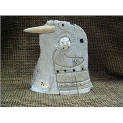Whale bone alaska native dancer 6" tall By W.K. (33)
