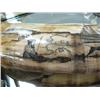 Image 2 : Huge outrageous fossilized mastodon tusk 40" long  with whaling scene, sailor, walrus, whales, schoo