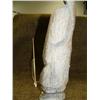 Image 4 : Whale bone carving by Alaska Native with unreadable signature 12" ivory and  baleen eyes (33)