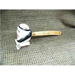 Very unusual gavel of ivory and Alaska Native head 7" long (33)