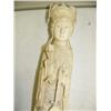 Image 2 : CHOICE on 2: Elephant ivory oriental figures, very old, with some damage, 17" tall, 3" wide, female 