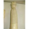 Image 4 : CHOICE on 2: Elephant ivory oriental figures, very old, with some damage, 17" tall, 3" wide, female 