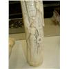 Image 3 : CHOICE on 2: Elephant ivory oriental figures, very old, 17" tall, 3" wide, male figure (33)
