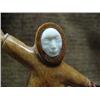 Image 5 : CHOICE on 3: Bone and ivory carvings of Alaska Native dancer with feathers, 5.5" tall (33)