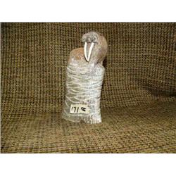 CHOICE on 2: 5" tall bone and ivory tusk walrus, unreadable signature  (33)