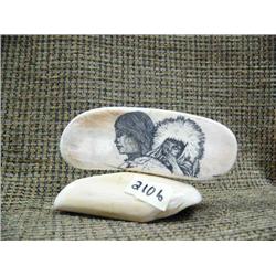 CHOICE on 2: 2.5" tall, 4" long ivory Alaska Native mother and child (33)