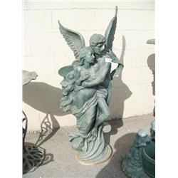 Cast iron male and female angel 48" tall 20" wide (3)