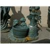Image 1 : Cute cast iron fountain with buck, water pump and 2 puppies 23" tall 20" wide (3)