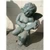 Image 1 : Cast iron angel playing a lute 30" tall 13" wide (3)