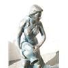 Image 2 : Cast iron fountain with woman pouring water into leaf base 33" tall 34" wide (3)