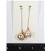 Image 1 : NEW GOLD TONE FAUX PEARL CHANDELIER EARRINGS