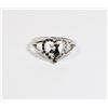 Image 1 : NEW SIZE 7 RHINESTONE CATS IN A HEART RING