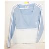Image 1 : LADIES ADIDAS PRIME BLUE CROP TOP SPORT