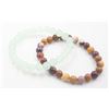 Image 1 : #148-NATURAL ADVENTURINE & PICTURE JASPER BRACELET