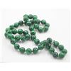 Image 1 : #71- GREEN MALACHITE STONE NECKLACE 18'