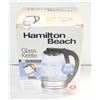 Image 1 : HAMILTON BEACH LGHT BLUE 1.7 LTR GLASS KETTLE