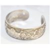Image 1 : SILVER CUFF BRACELET WITH BIRDS AND FLOWERS