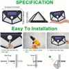 Image 2 : MOTION SENSOR 100 LED SOLAR CHARGING WALL LAMP