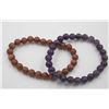 Image 1 : #151-NATURAL AMETHYST & GOLDEN SANDSTONE BRACELET