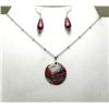 Image 1 : 2) NATURAL ROUND CRAZY LACE PENDANT ON 18" CHAIN