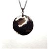 Image 2 : 2) NATURAL ROUND CRAZY LACE PENDANT ON 18" CHAIN