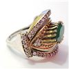 Image 2 : JP947-126 SILVER GREEN ONYX RING