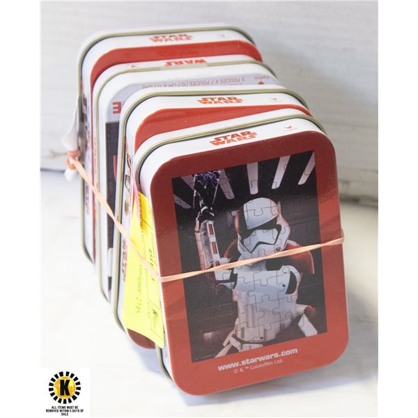 4 STAR WARS  COLLECTIBLE MINI JIGSAW PUZZLES IN