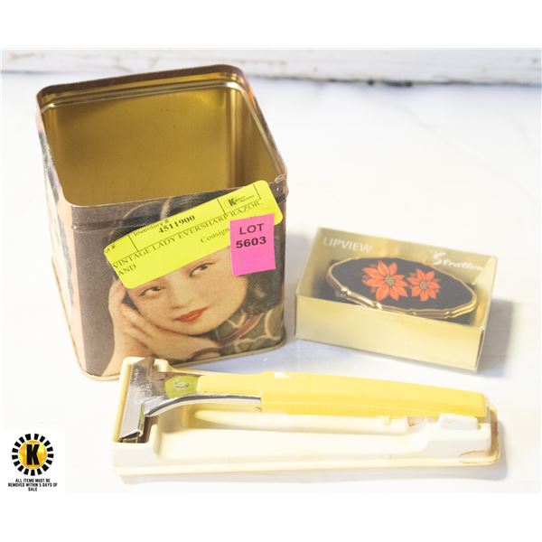 VINTAGE LADY EVERSHARP RAZOR, AND