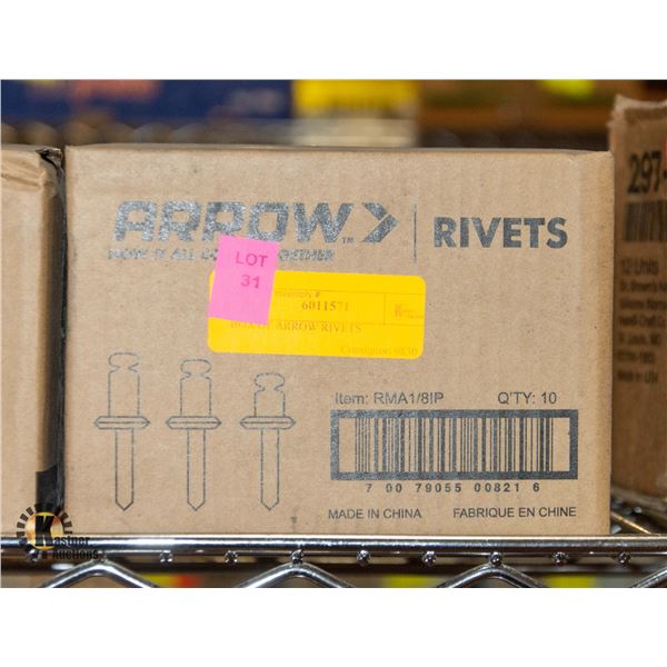 BOX OF ARROW RIVETS