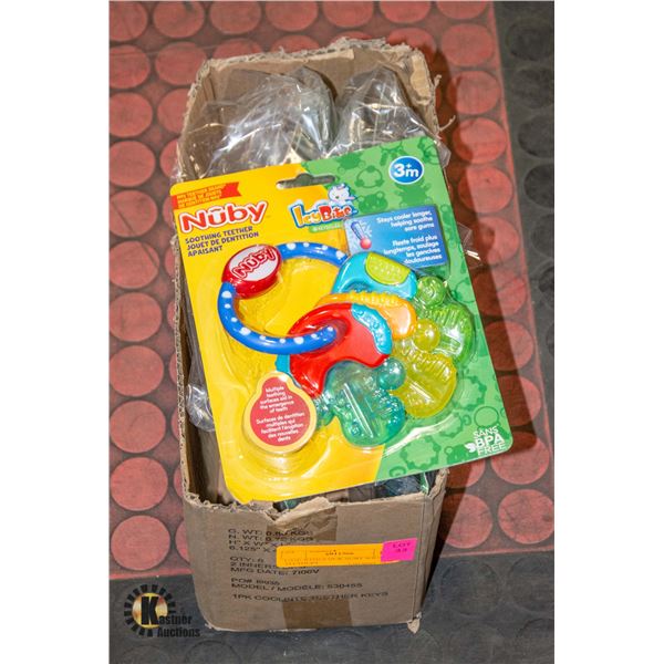 CASE WITH 6 NEW NUBY SOOTHING TEETHERS