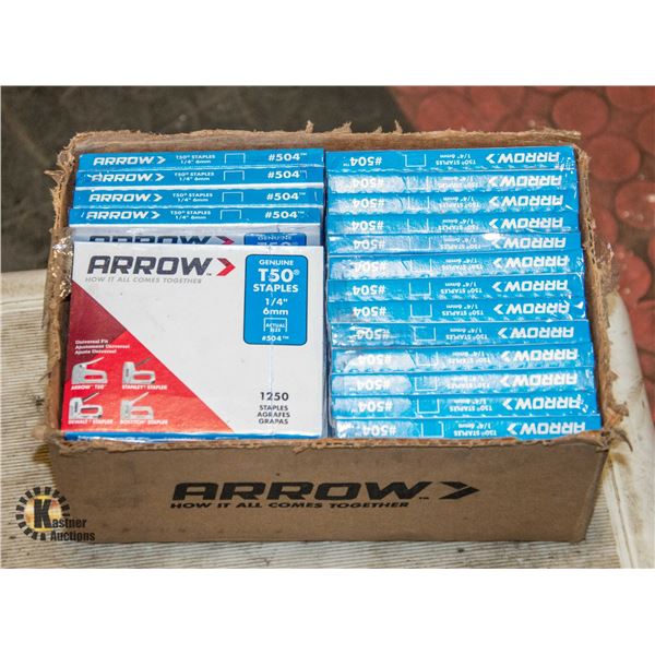 CASE OF ARROW T50 1/4" STAPLES
