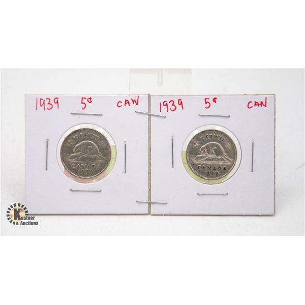 1939/1939 5 CENT CANADIAN