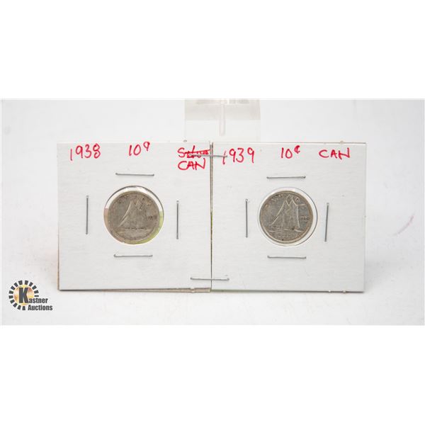 1938/1939 SILVER DIMES
