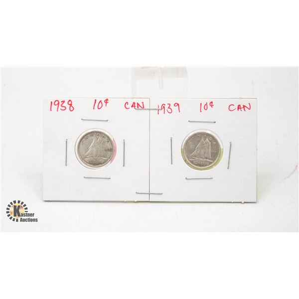 1938/1939 SILVER DIMES
