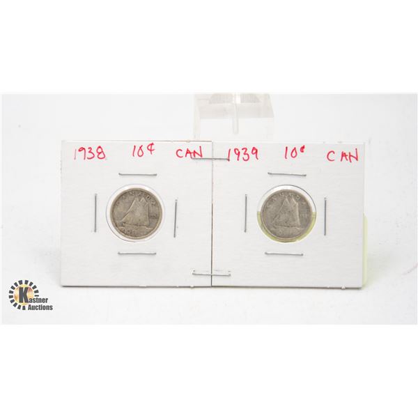 1938/1939 SILVER DIMES