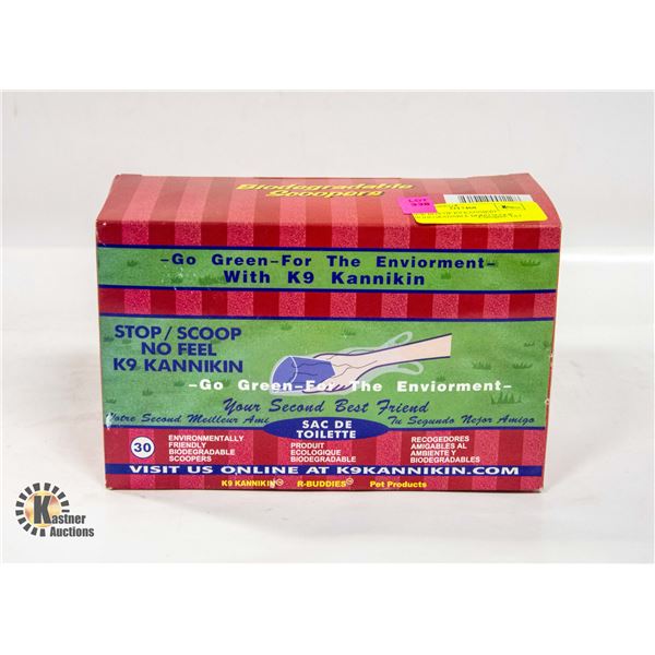 NEW BOX OF K9 KANNIKIN - BIODEGRADABLE DODO SCOOP