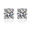 Image 1 : 2 CT GRA CERTIFIED MOISSANITE 925 SILVER EARRINGS