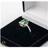 Image 2 : #151-5.00 CT RECTANGULAR CUT INTENSE GREENISH