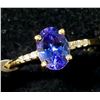 Image 1 : BZ1957-80K 10K NATURAL TANZANITE/'DIAMOND RING