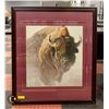 Image 1 : ROBERT BATEMAN FRAMED BUFFALO PRINT