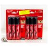 Image 1 : 2 PACKS OF 3 MILWAUKEE INKZALL LARGE JOB MARKERS
