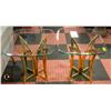 Image 1 : 2 GLASS END TABLES 22" X 27" X 21"